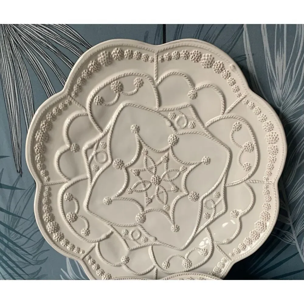 JULISKA JARDINS DU MONDE WHITEWASH CHARGER PLATE PLATTER -DISCONTINUED